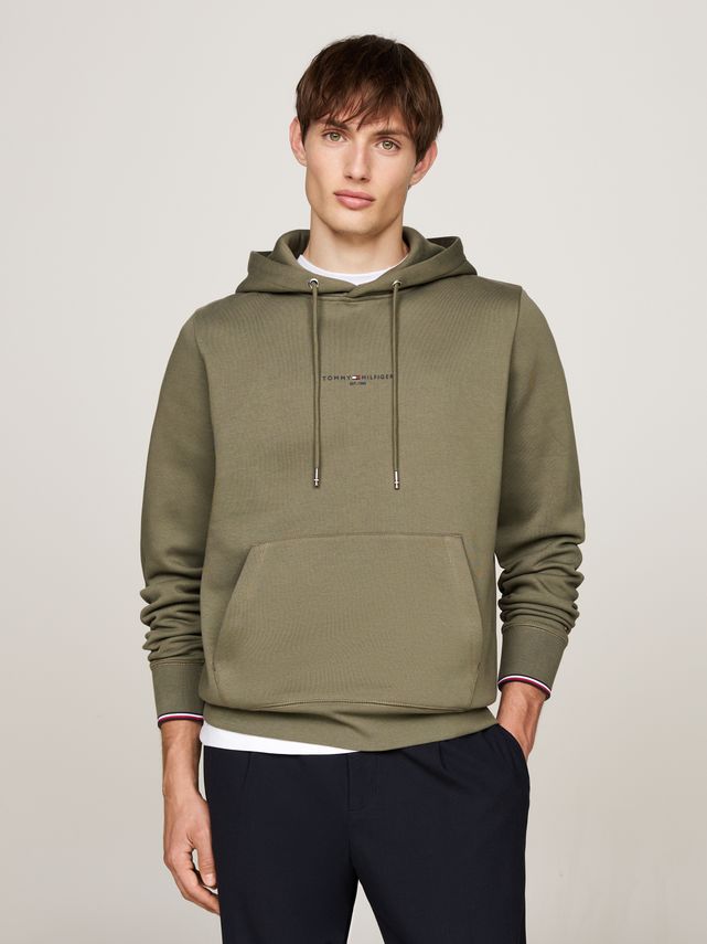 Tommy Logo Tipped Hoody fra Tommy Hilfiger