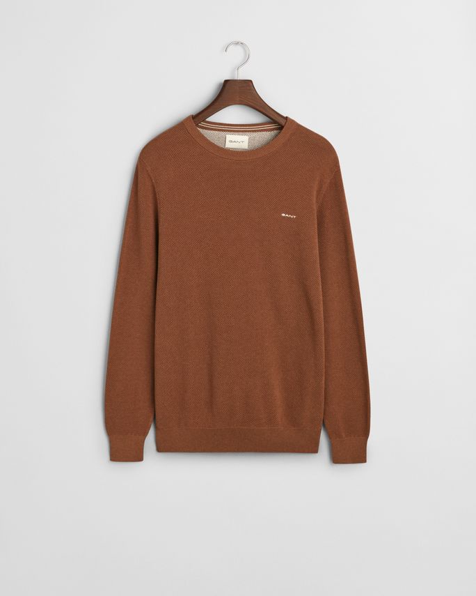 Cotton Pique C Neck fra Gant