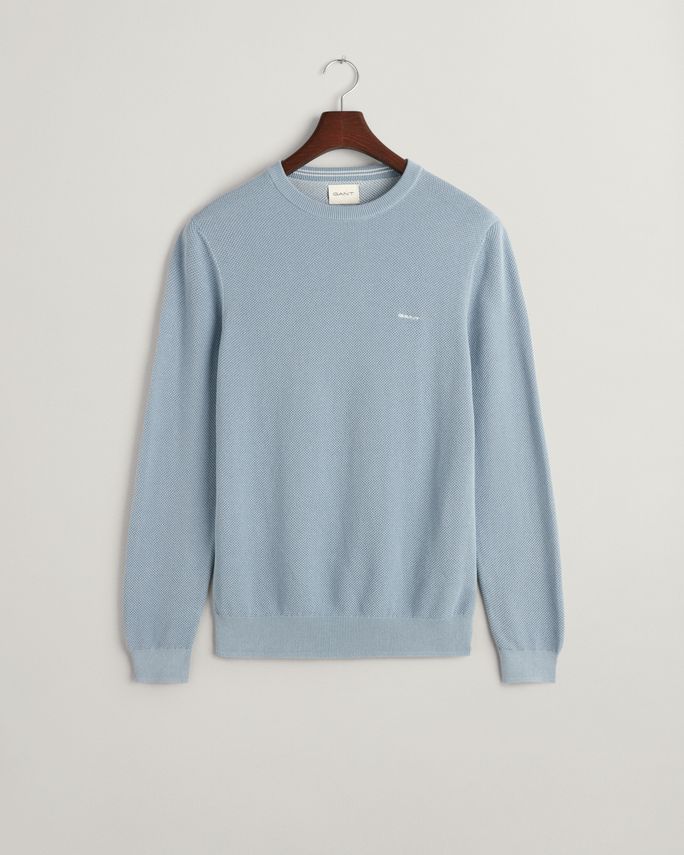 Cotton Pique C Neck fra Gant