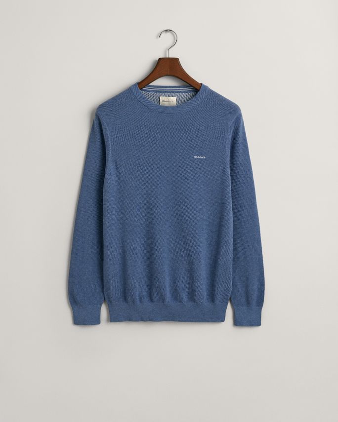 Cotton Pique C Neck fra Gant