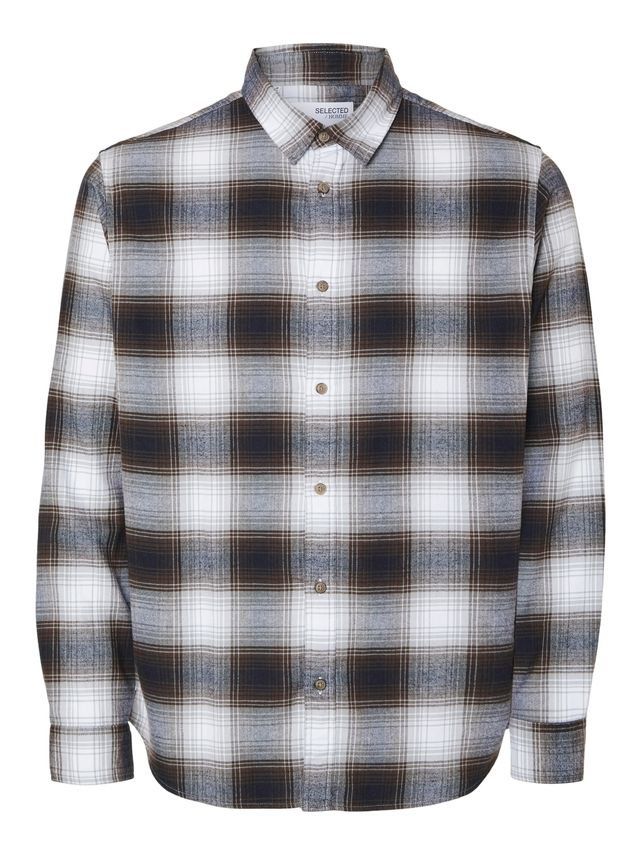Slhslimowen Flannel Shirt Ls Noos fra Selected