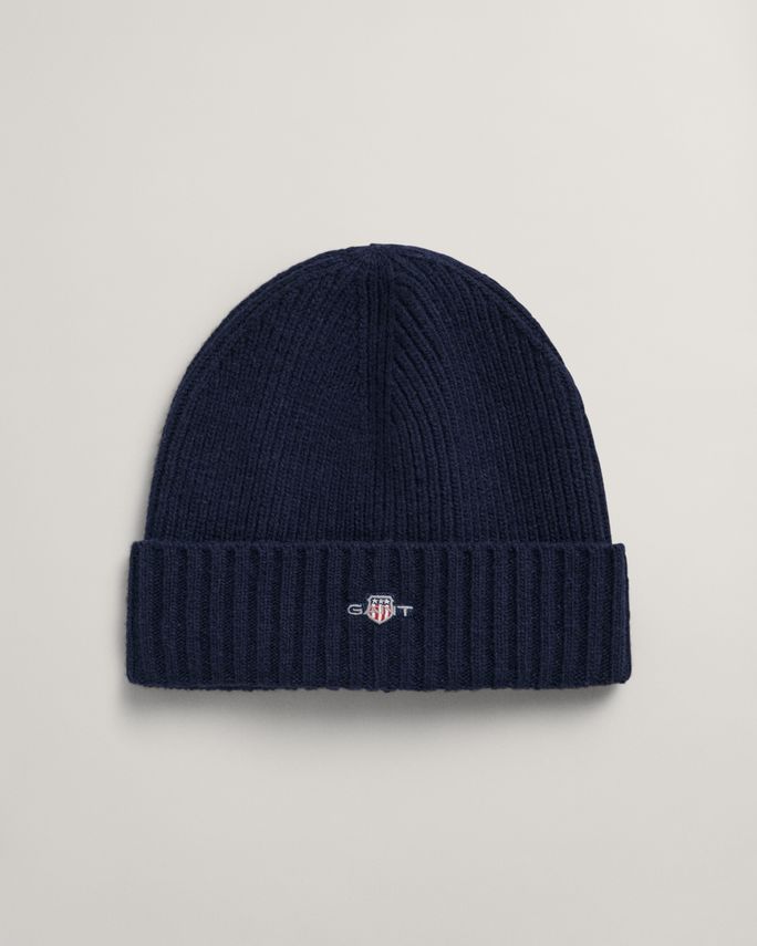 Unisex. Shield Wool Beanie fra Gant