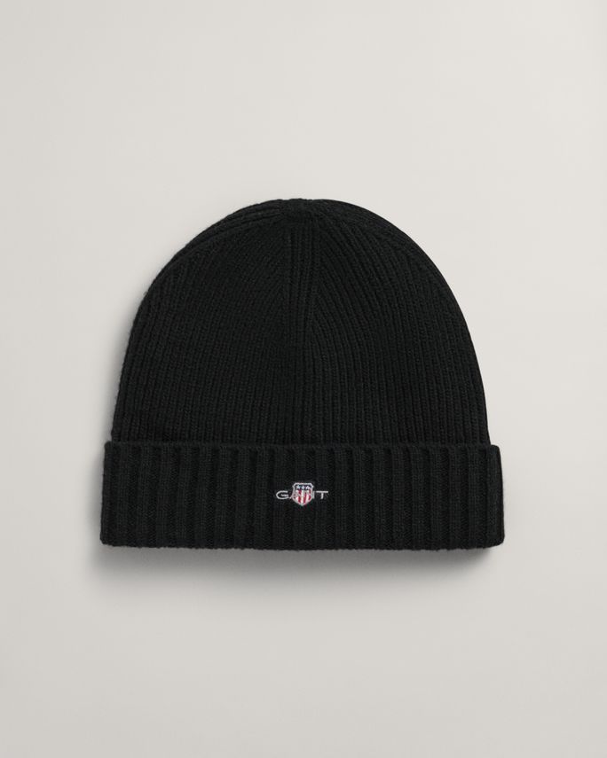 Unisex. Shield Wool Beanie fra Gant