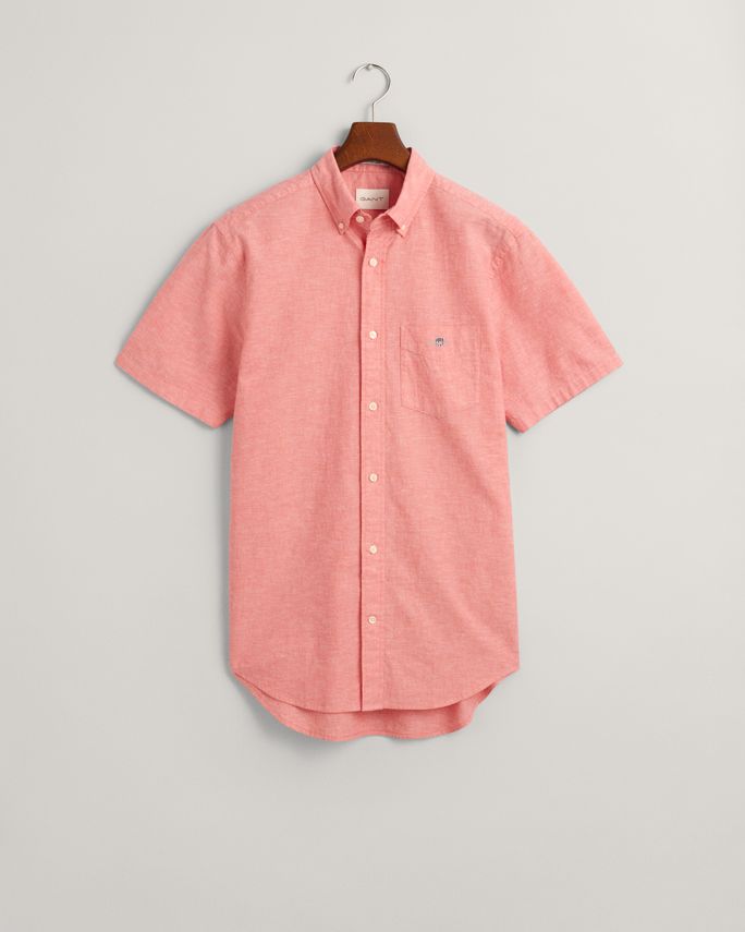 Reg Cotton Linen Ss Shirt fra Gant