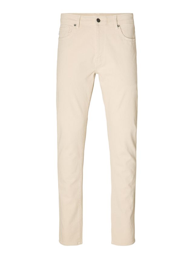 Slh175 Slim Leon 6402 Ecru Soft Jns fra Selected