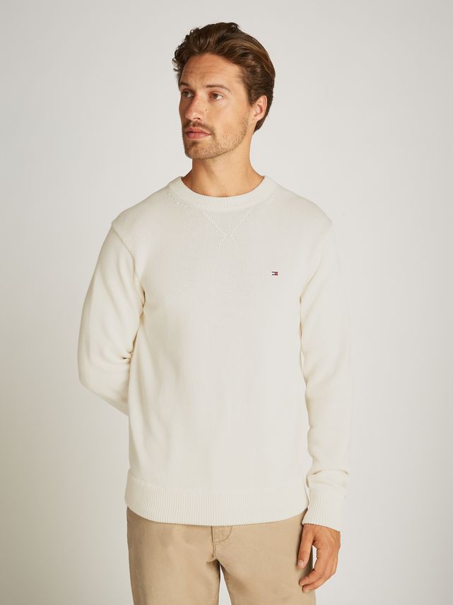 Chunky Cotton C Neck fra Tommy Hilfiger