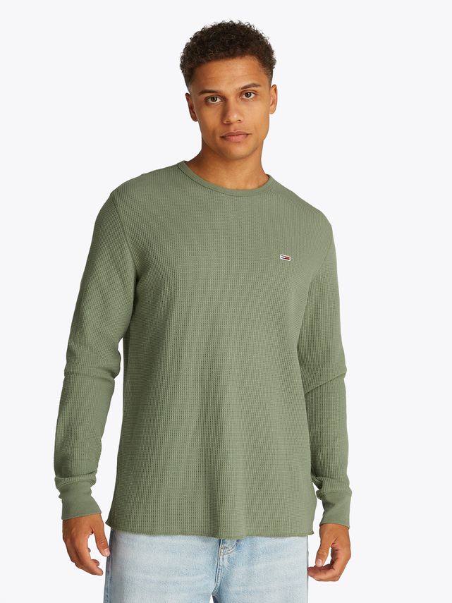 Tjm Slim Waffle Ls Tee Ext fra Tommy Jeans