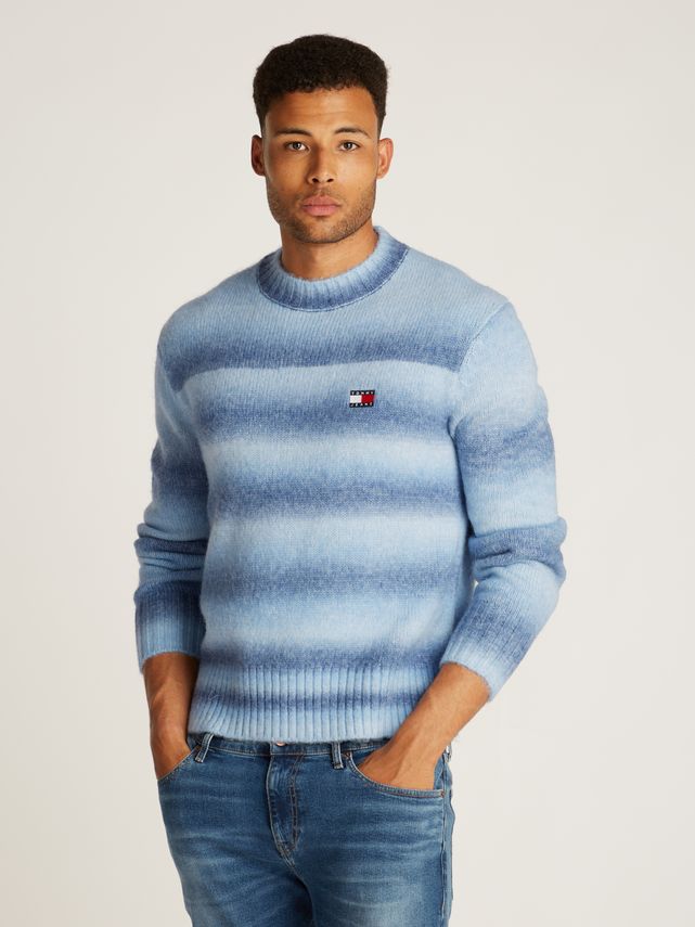 Tjm Reg Ombre Cneck Sweater fra Tommy Jeans