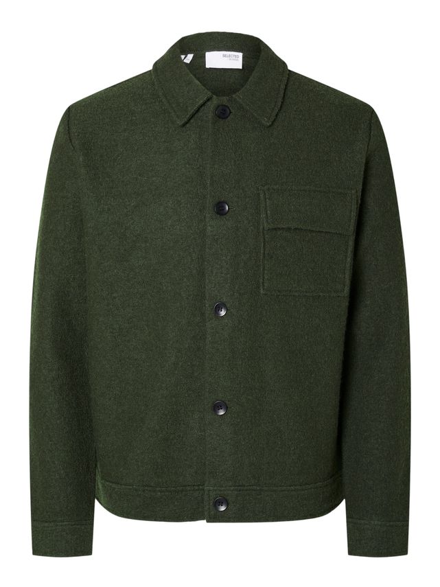 Slhnealy Ls Knit Shirt Jacket Noos fra Selected