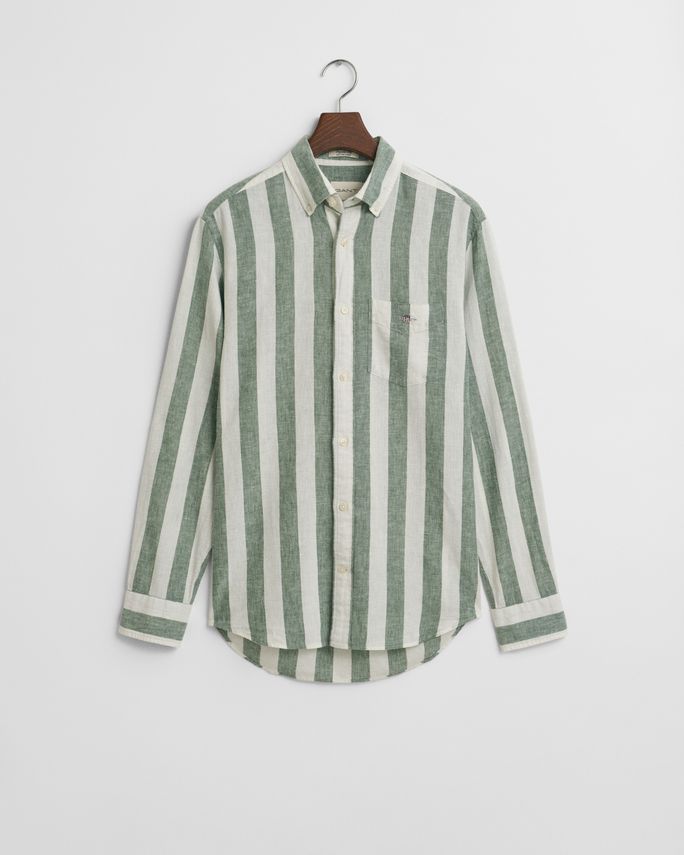 Reg Cotton Linen Bold Stripe Shirt fra Gant