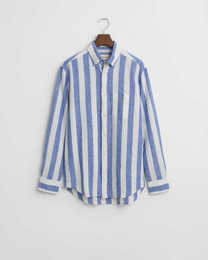 Reg Cotton Linen Bold Stripe Shirt fra Gant