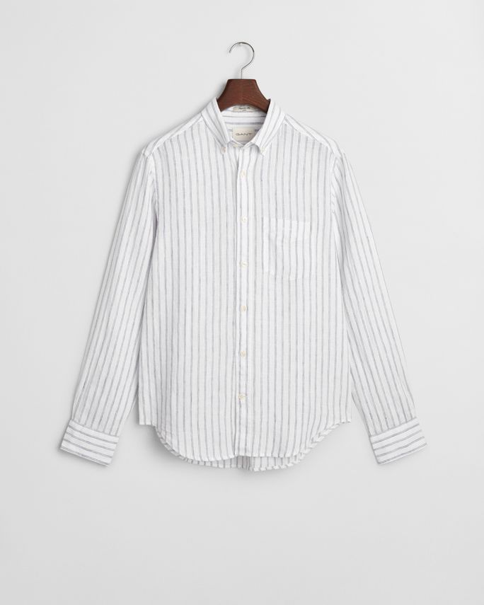 Reg Linen Stripe Shirt fra Gant