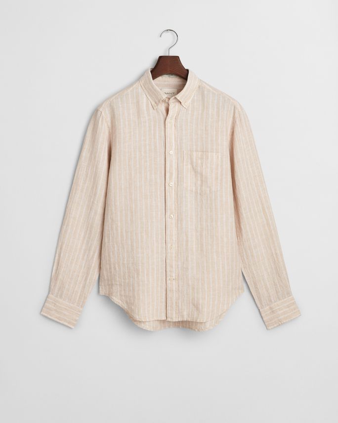 Reg Linen Stripe Shirt fra Gant