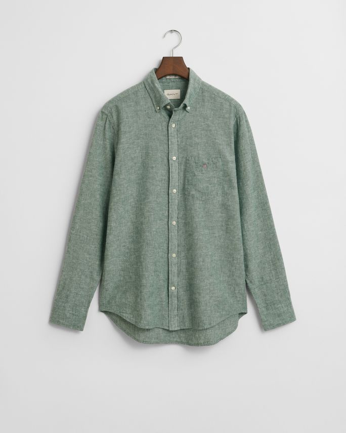 Reg Cotton Linen Shirt fra Gant