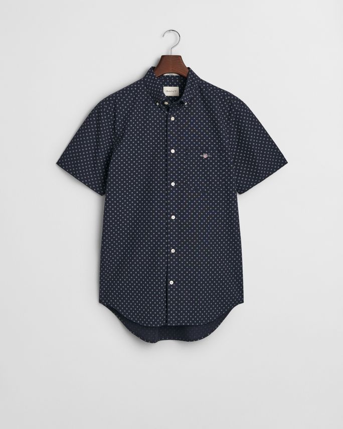 Reg Micro Print Ss Shirt fra Gant