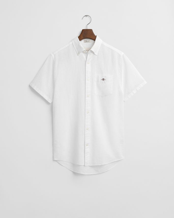 Reg Cotton Linen Ss Shirt fra Gant