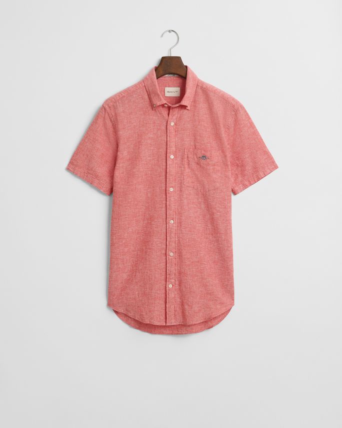 Reg Cotton Linen Ss Shirt fra Gant