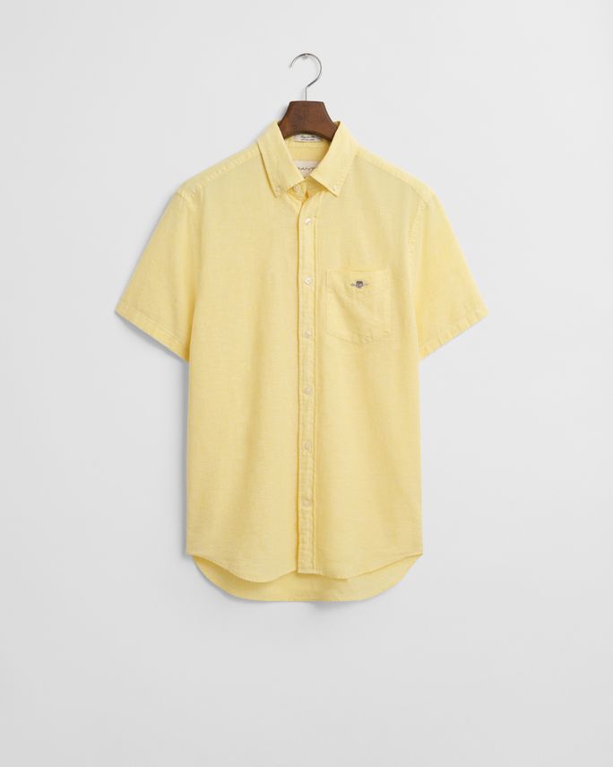 Reg Cotton Linen Ss Shirt fra Gant