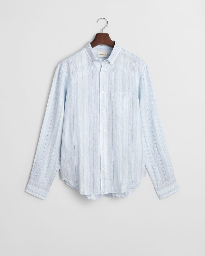 Reg Linen Stripe Shirt fra Gant