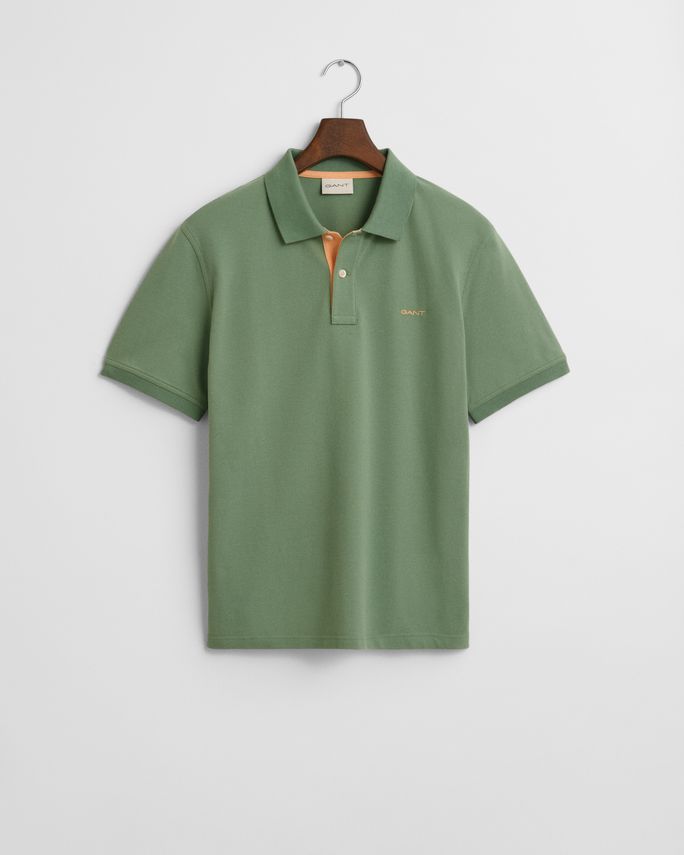 Reg Contrast Pique Ss Polo fra Gant