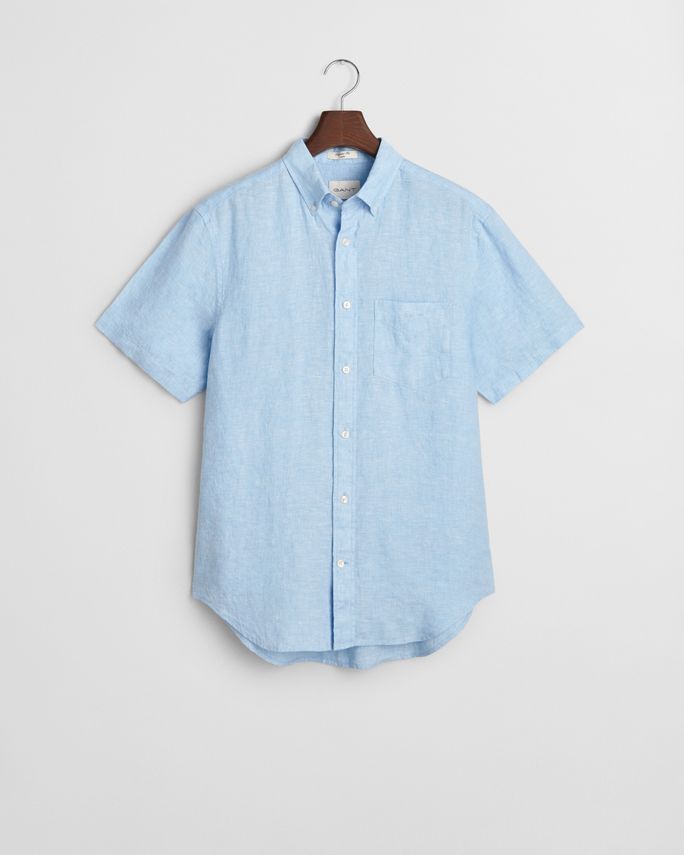 Reg Linen Ss Shirt fra Gant