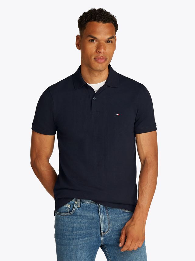 Vertical Stripe Pique Reg Polo fra Tommy Hilfiger