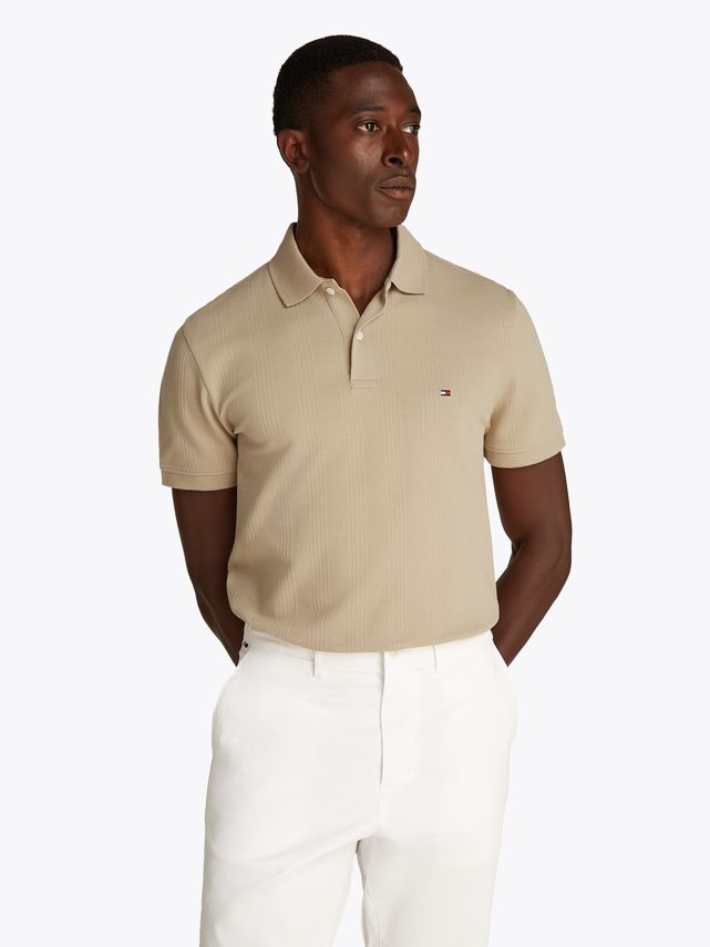 Vertical Stripe Pique Reg Polo fra Tommy Hilfiger