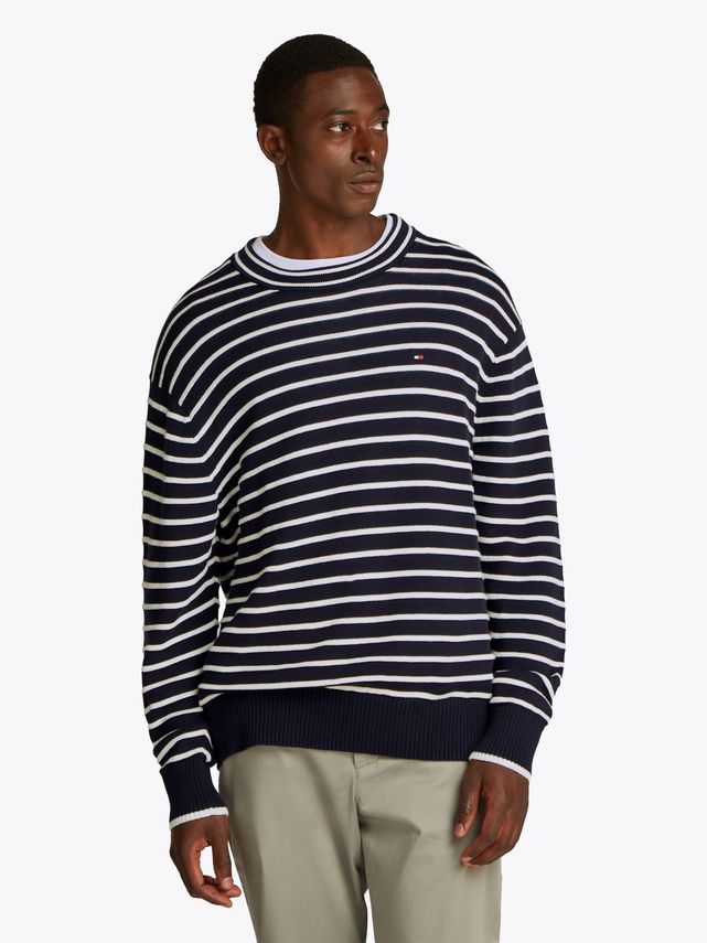 Breton Structure Crew Neck fra Tommy Hilfiger