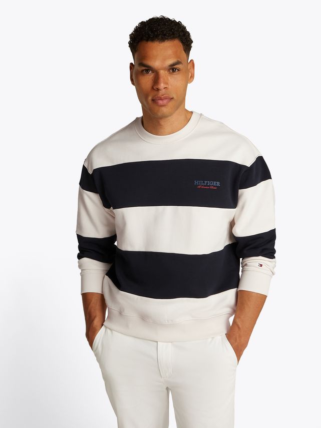 Monotype Stripe Sweatshirt fra Tommy Hilfiger