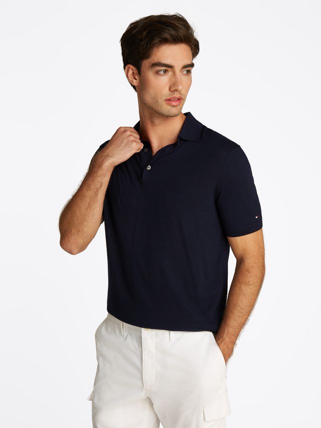 Dc Cotton Lyocell Polo fra Tommy Hilfiger