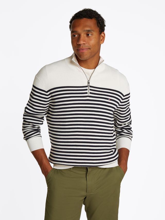 Racking Structure Zip Mock fra Tommy Hilfiger