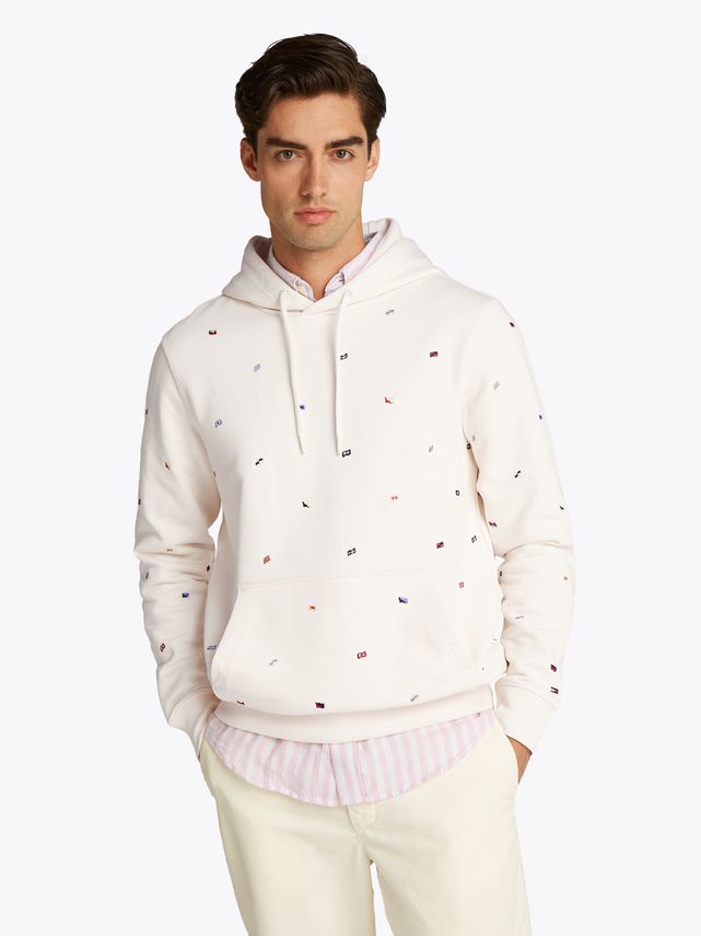 Aop Flags Hoodie fra Tommy Hilfiger