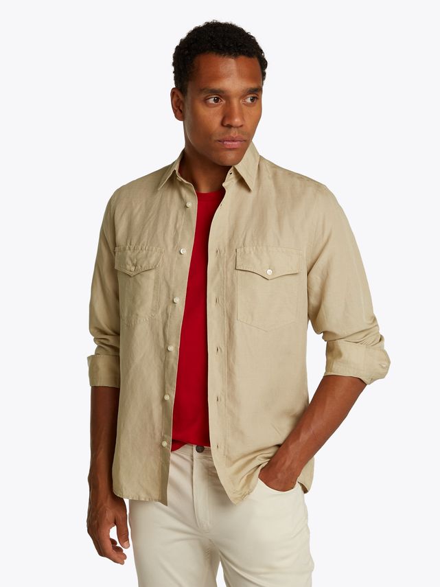 Dc Linen Officer Shirt fra Tommy Hilfiger