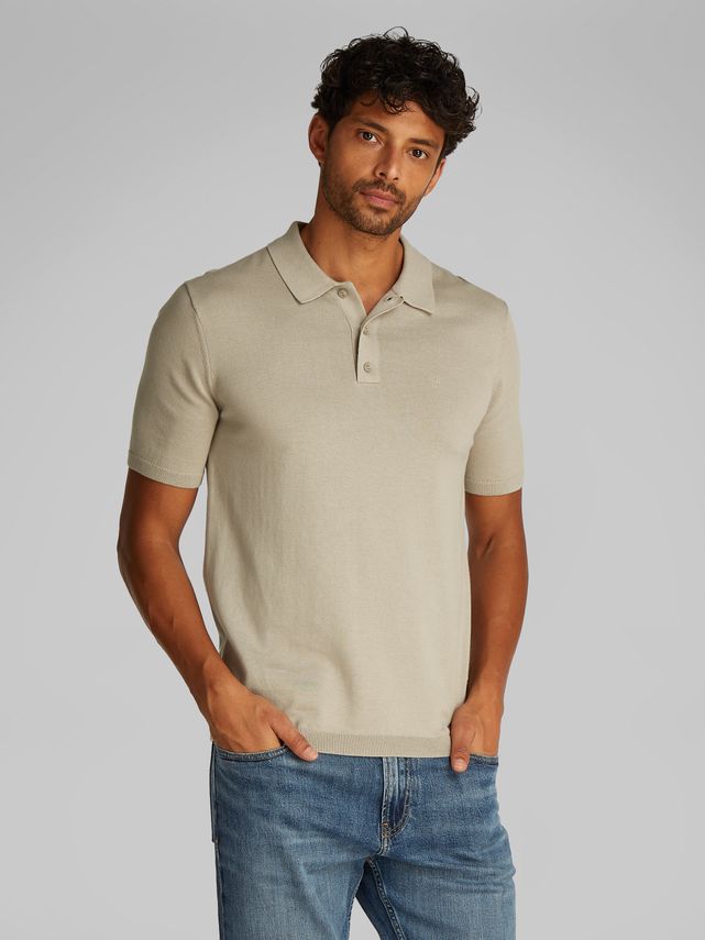 Knitted Supima Cotton Polo S S fra Calvin Klein