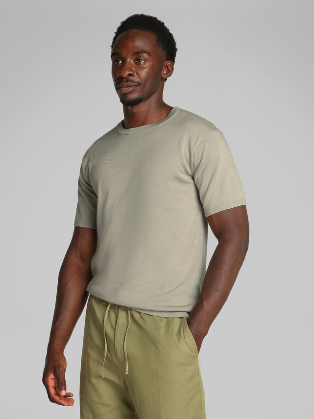 Knitted Supima Cotton T Shirt fra Calvin Klein