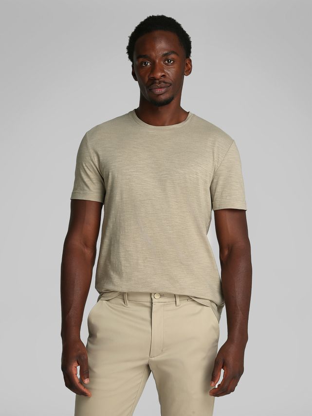 Linen Cotton T Shirt fra Calvin Klein