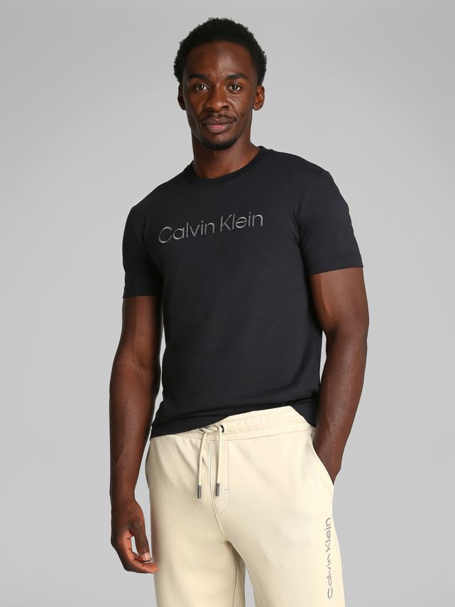 Textured Embroidery Logo T Shirt fra Calvin Klein