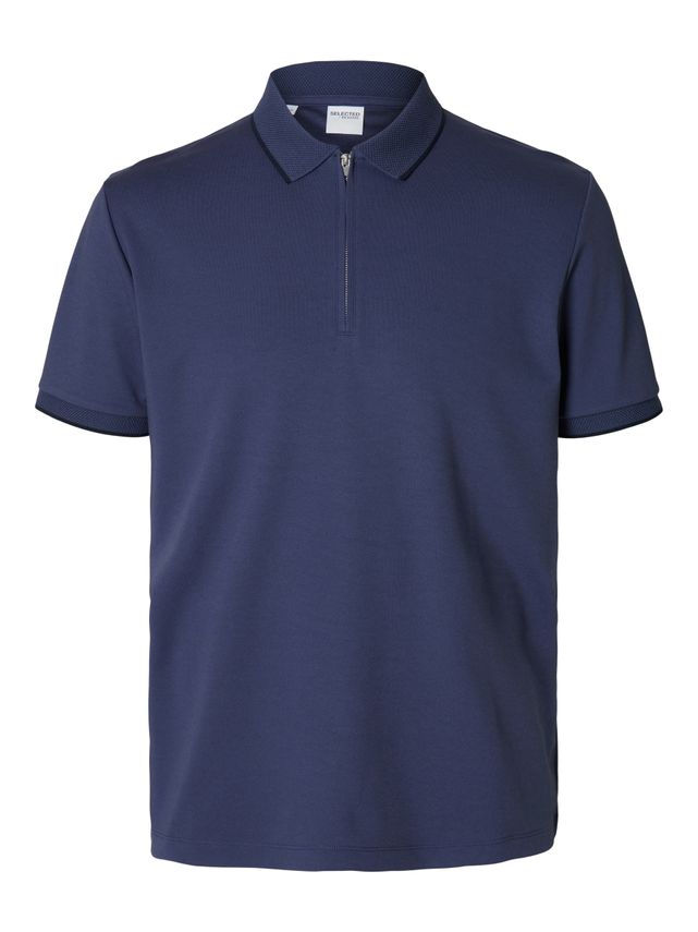 Slhfave Sport Zip Ss Polo Noos fra Selected