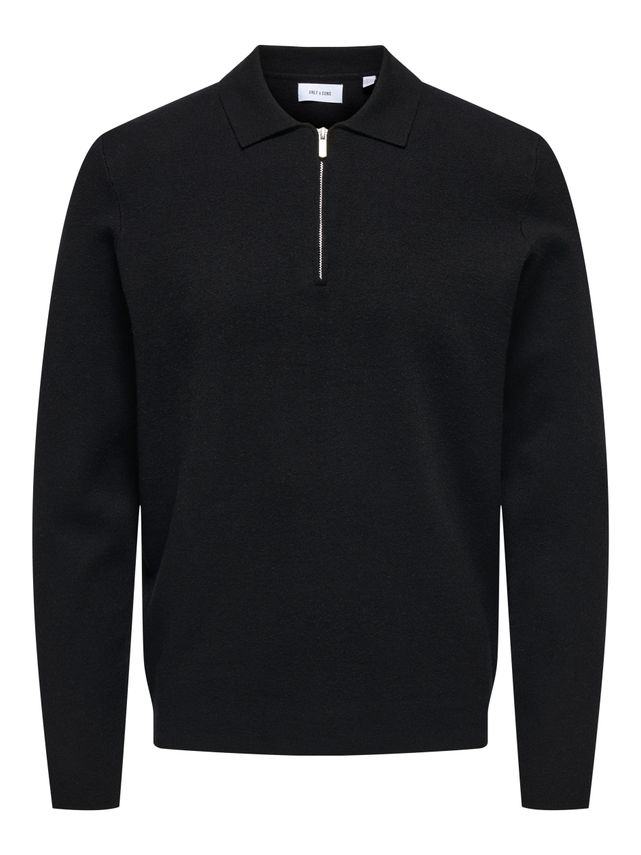 Onscooper Reg Ls 12 Half Zip Polo N fra Only & Sons