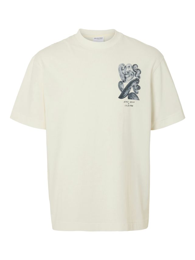 Slhrelaxwill License Ss O Neck Tee fra Selected