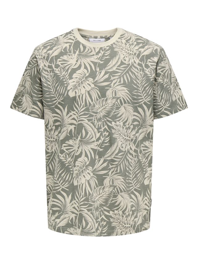 Onsperry Life Reg Leaf Aop Ss Tee N fra Only & Sons