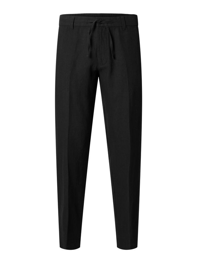 Slh196 Straight Leroy Linen Bld Pnt fra Selected