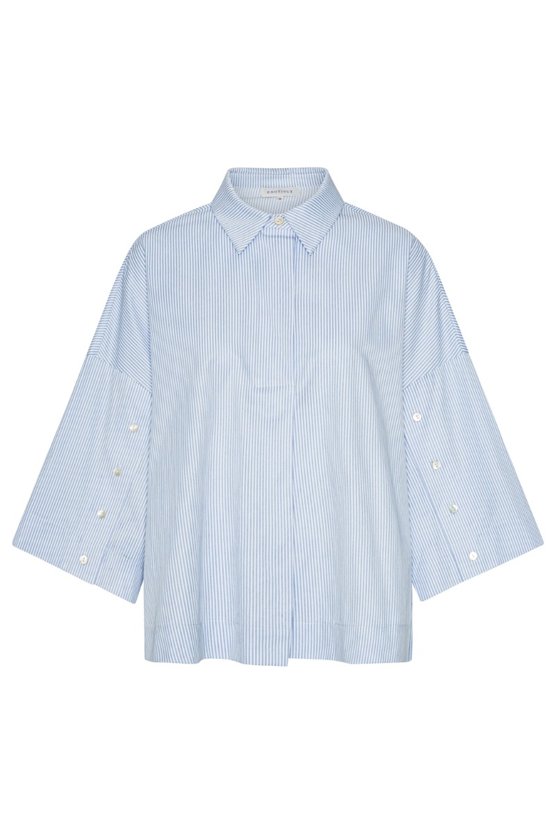 Skjorte   Klare Shirt   Blue Stripe fra Continue