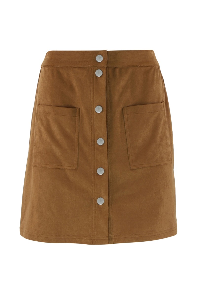 Nederdel   Amy Skirt   Cognac fra Continue