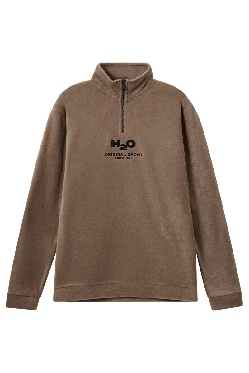 Fleece   Blåvand Ii Fleece Half Zip   Dusty Oak fra H2o