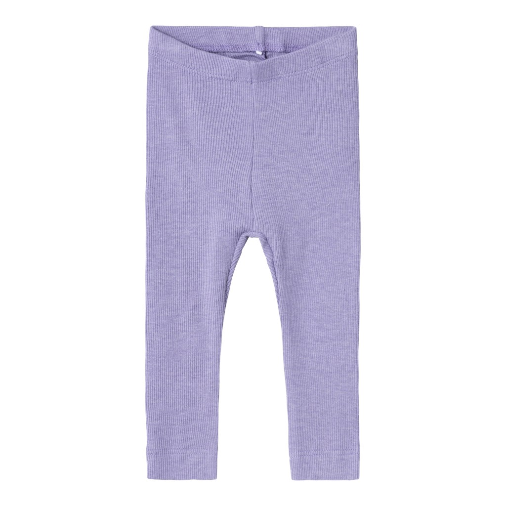 Modal Rib Leggings Kab Heirloom Lilac Melange fra Name It