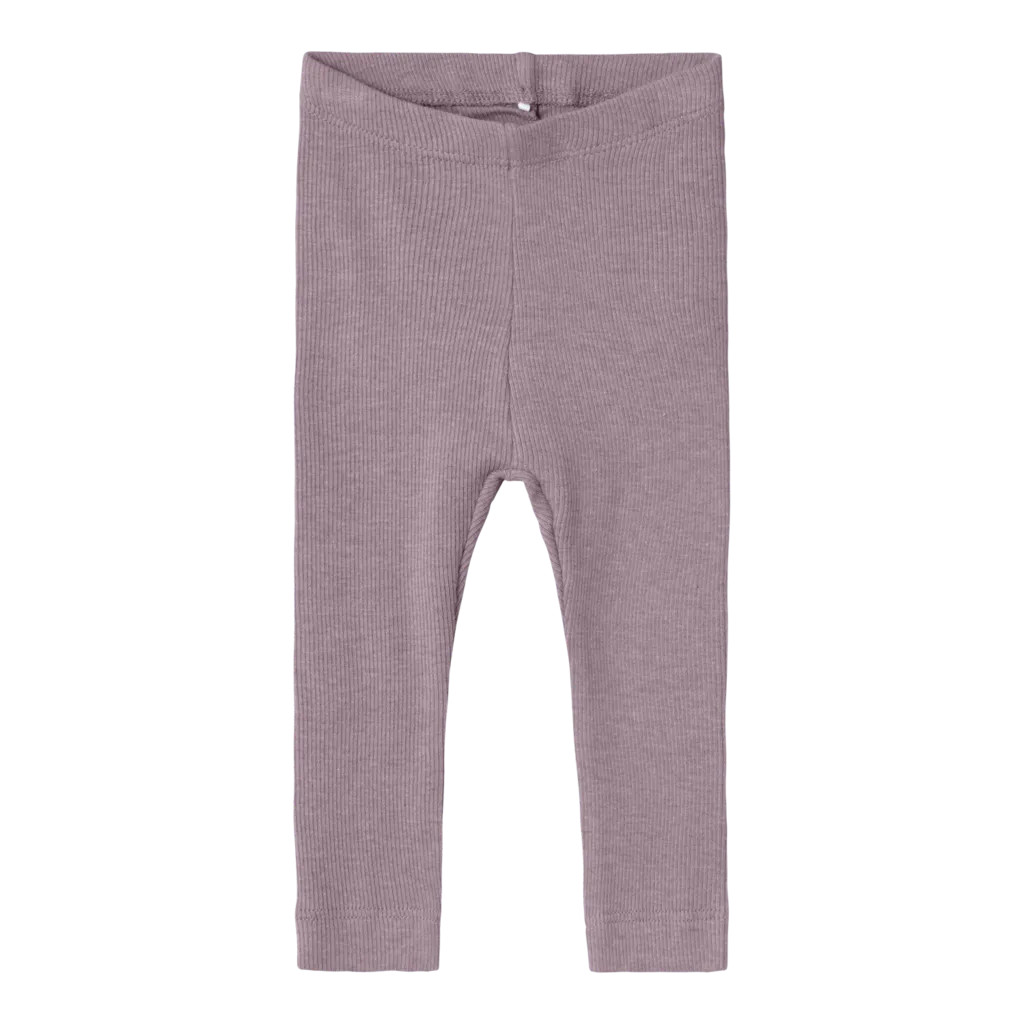 Modal Rib Leggings Kab Elderberry Melange fra Name It