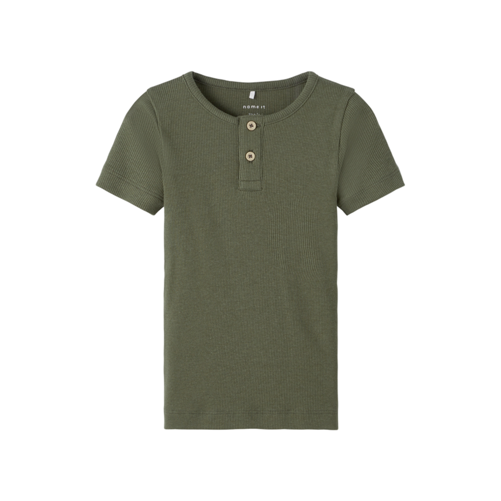 Modal T Shirt Kab Dusty Olive Melange fra Name It