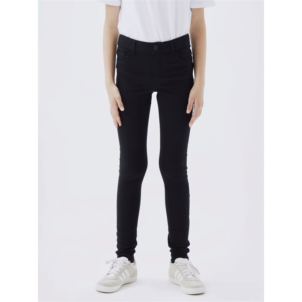 Skinny Fit Twill Jeans Polly Black fra Name It