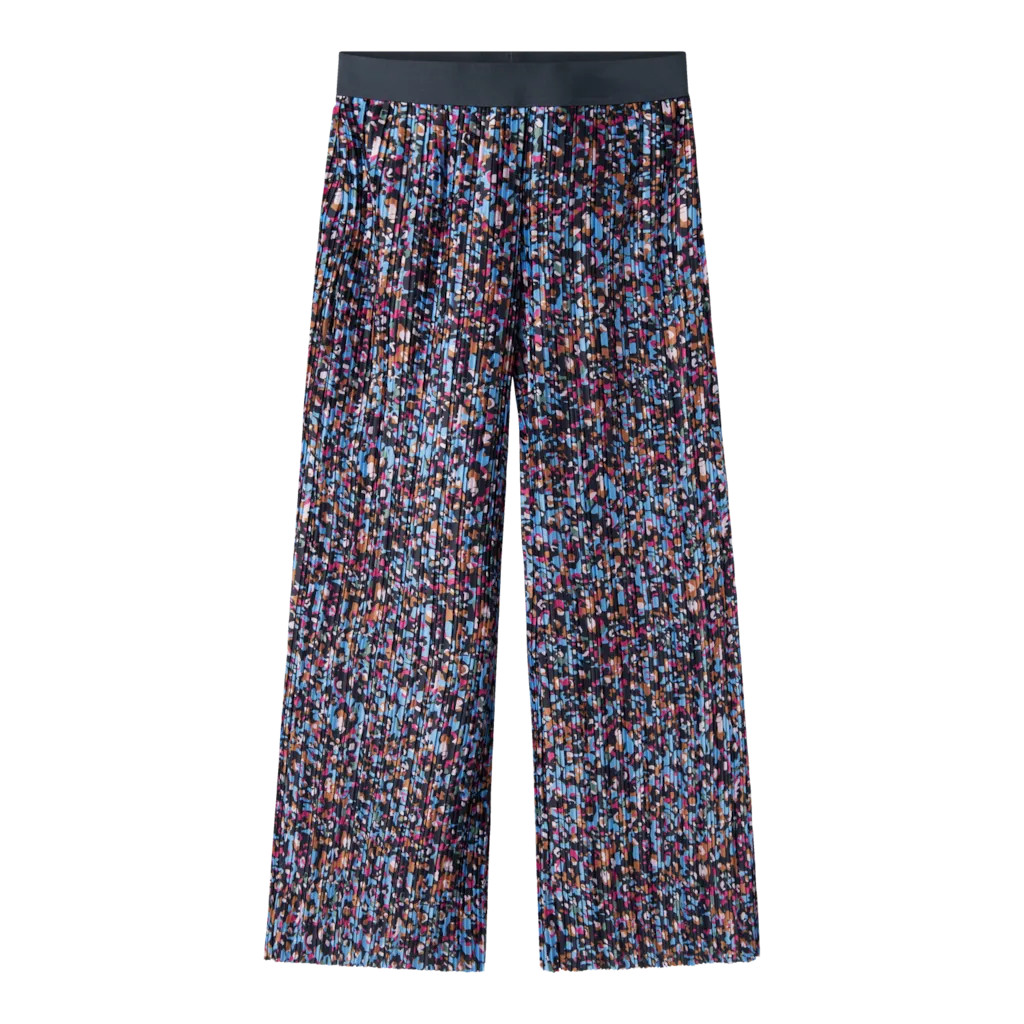 Brede Bukser Nipleat Silver Lake Blue fra Name It